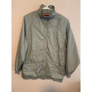 Tudor Court Windbreaker Women's M Silver Lined Cottage Grandma Vibe